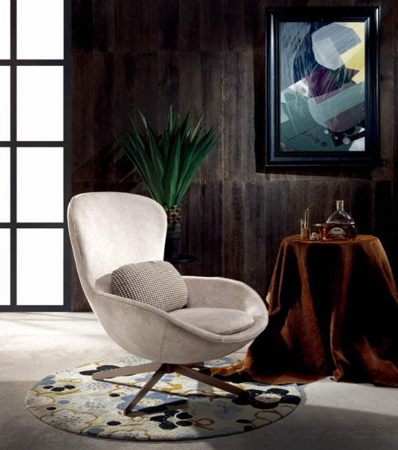 Ghế sofa đơn bọc da lưng dựa Leadou LD001