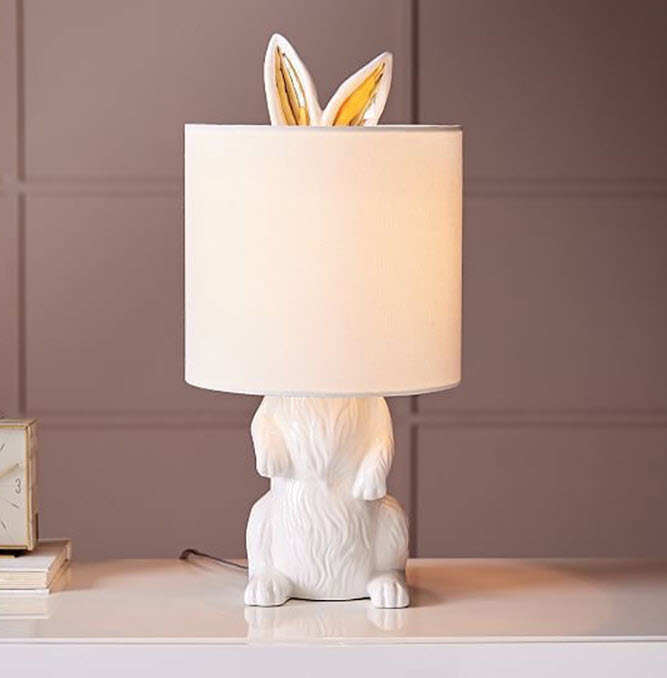 Đèn để bàn đèn đầu giường thỏ trắng Outernlux YC8030