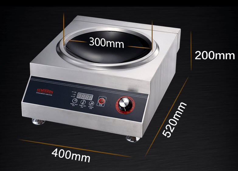 Bếp từ công nghiệp mặt cầu 5000w Semikron WA02