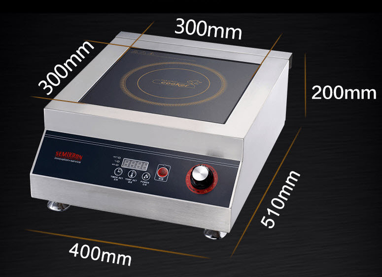 Bếp từ công nghiệp mặt phẳng 3500w Semikron WP01