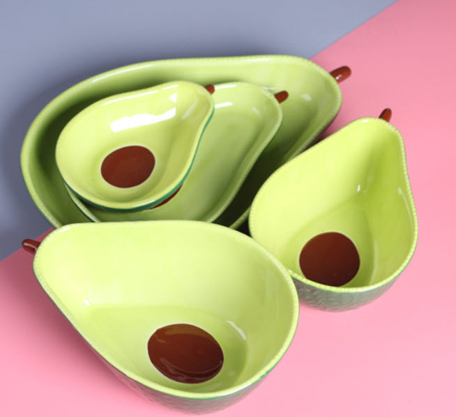 Tô dĩa thố sứ porcelain trái bơ Lisa LIS038