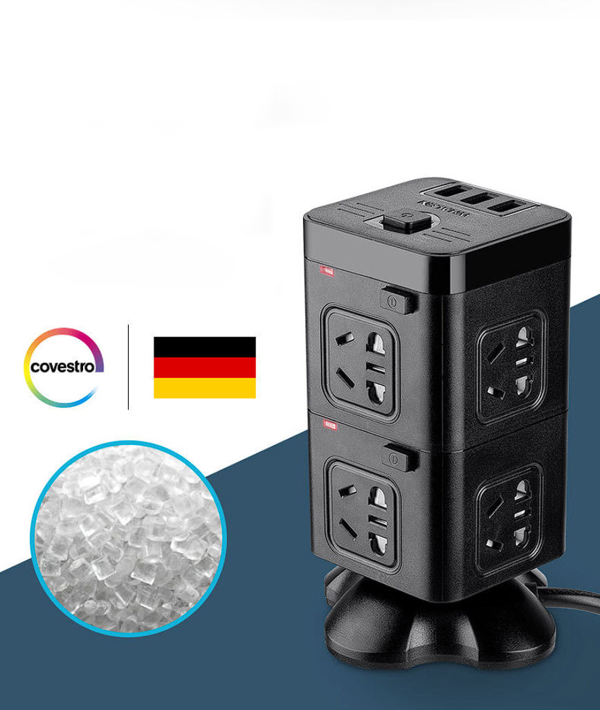 Ổ cắm điện kèm USB hình trụ chịu tải 2500W 10A OEM C31102