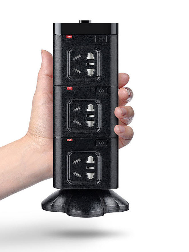 Ổ cắm điện kèm USB hình trụ chịu tải 2500W 10A OEM C31102