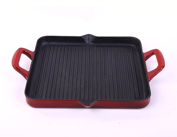 Chảo gang vỉ gang nướng thịt 29x26cm Jinghui FX2926