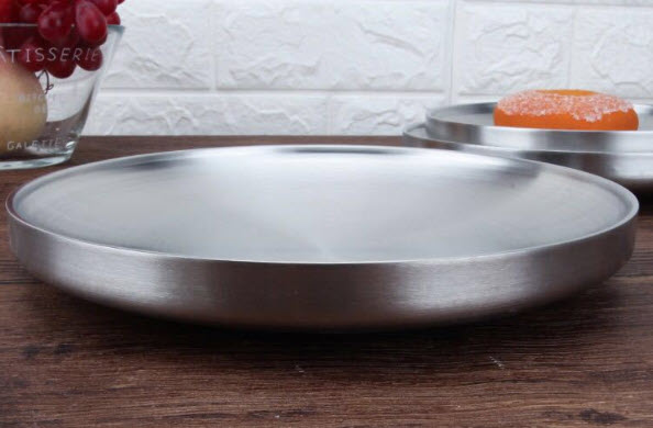 Dĩa inox 304 cấu tạo 2 lớp đựng thức ăn OEM ALR332