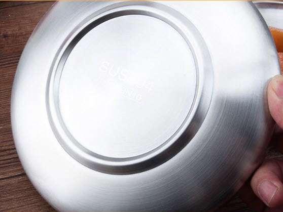 Dĩa inox 304 cấu tạo 2 lớp đựng thức ăn OEM ALR332