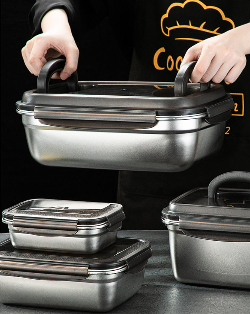 Hộp đựng thực phẩm dung tích 5L5 - 12L inox 304 OEM BXH001