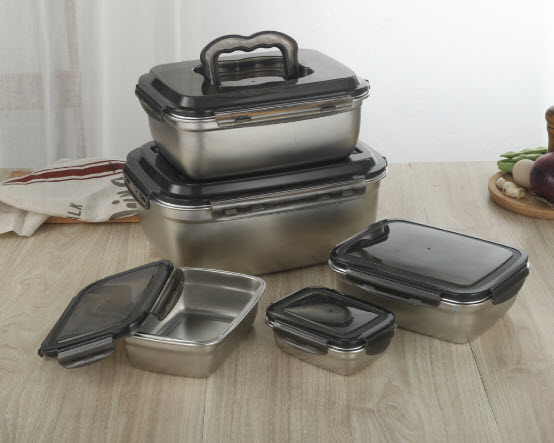 Hộp đựng thực phẩm dung tích 5L5 - 12L inox 304 OEM BXH001