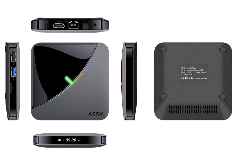 Android TV box 64Gz Ram 4Gz A95XF3 S905X3