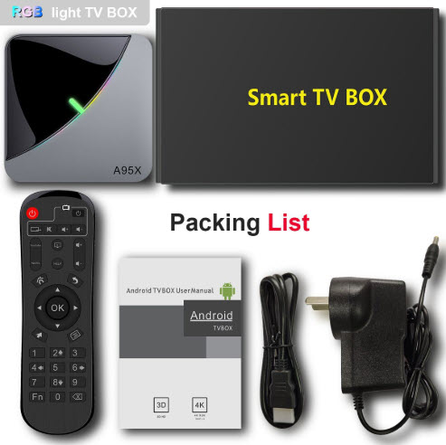 Android TV box 64Gz Ram 4Gz A95XF3 S905X3