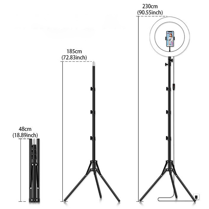 Đèn led livestream 36cm gắn 4 phone Doled DLZ11