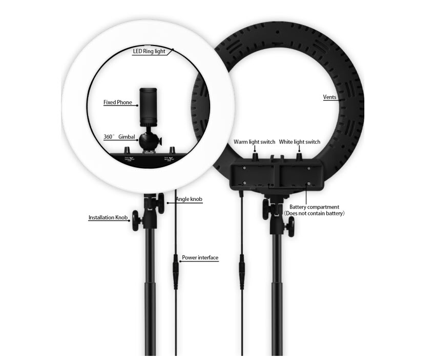 Đèn led livestream 36cm remote Doled DL1403