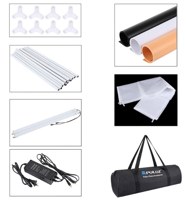 Hộp chụp sản phẩm 80cm led 80w Puluz PU5080