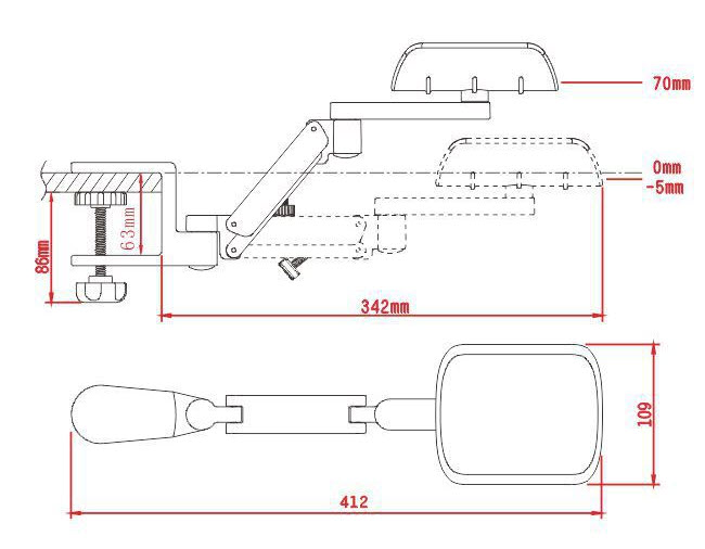 Giá kê chống mỏi tay dùng chuột máy tính Comso JKV2D