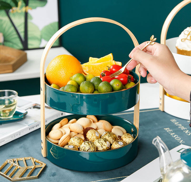 Kệ đựng trái cây bánh kẹo 2 tầng William HS4033