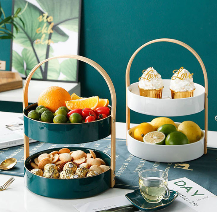 Kệ đựng trái cây bánh kẹo 2 tầng William HS4033