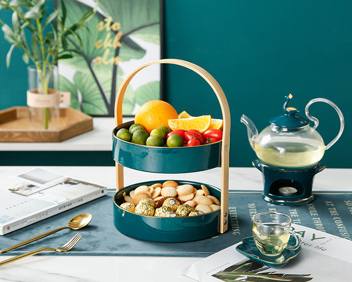 Kệ đựng trái cây bánh kẹo 2 tầng William HS4033