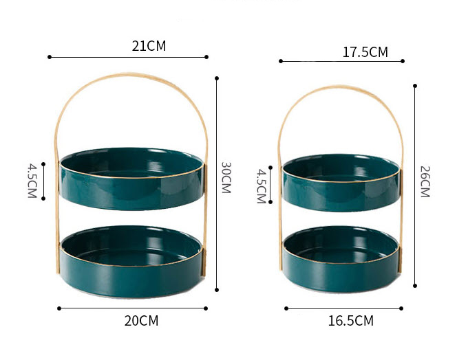 Kệ đựng trái cây bánh kẹo 2 tầng William HS4033