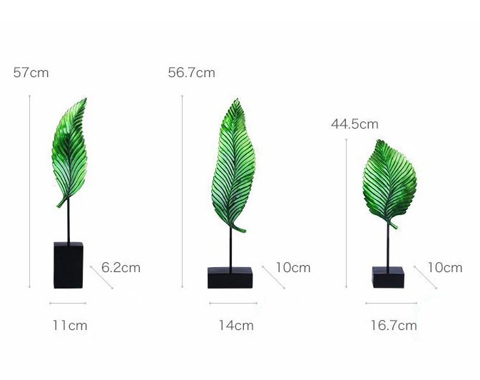 Đồ trang trí để bàn 3 Chiếc Lá Yifang LKD1357