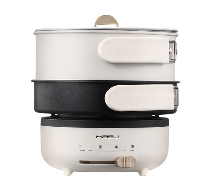 Bộ bếp điện nồi chảo mini Meisu ADS001