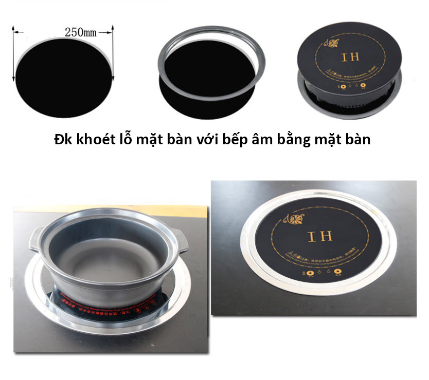 Bếp từ tròn 24cm 1500w ăn lẩu nhà hàng Yawei YW24512