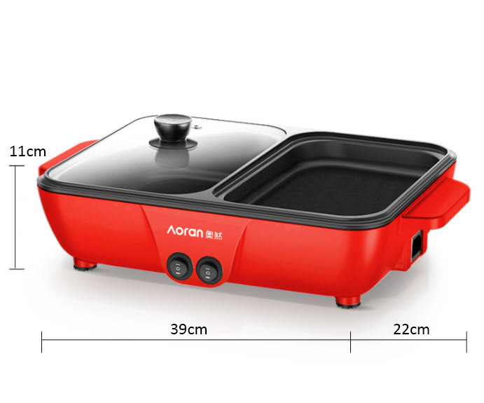 Nồi đa năng mini ăn lẩu nướng BBQ Aoran AR25