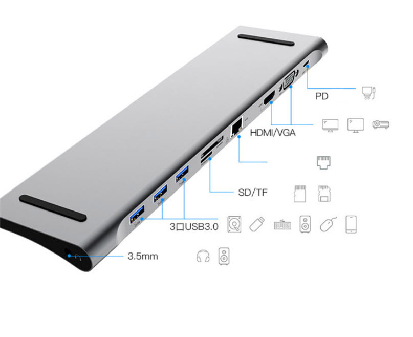 Hub kết nối Macbook với thiết bị khác Galdor GDC22