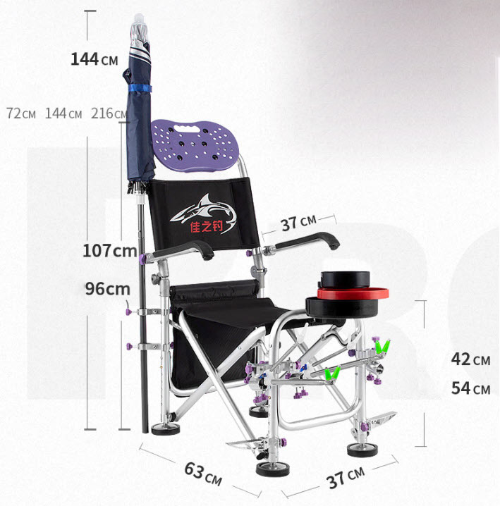 Ghế xếp câu cá có dù che JZD1207
