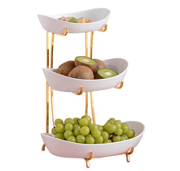Kệ đựng bánh kẹo trái cây 3 tầng buffet FR004