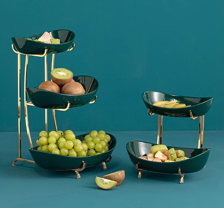 Kệ đựng bánh kẹo trái cây 3 tầng buffet FR004