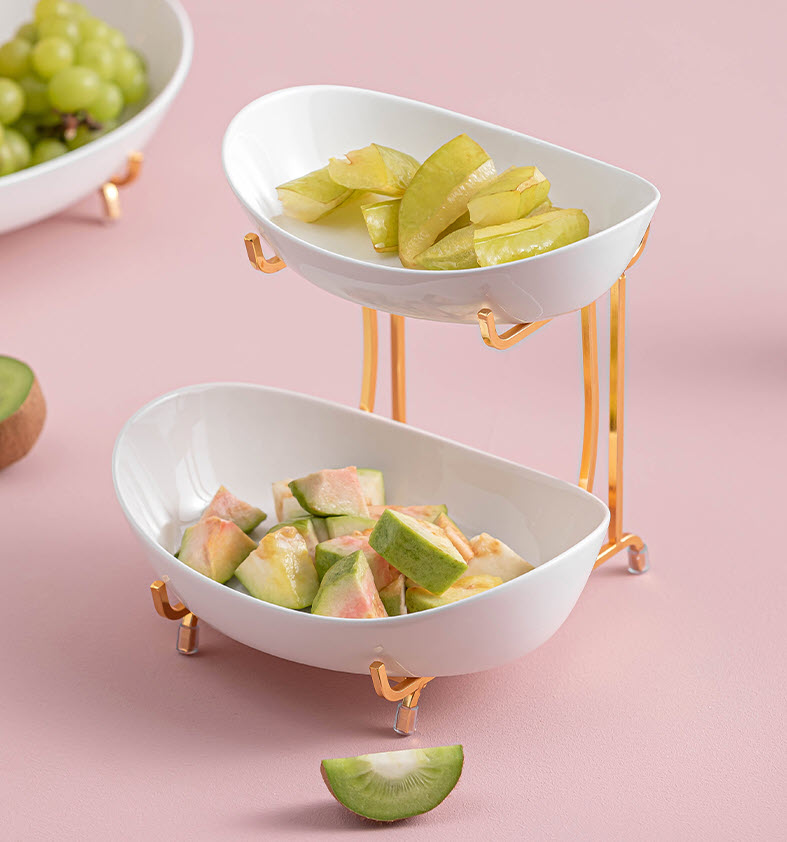 Kệ đựng bánh kẹo trái cây 3 tầng buffet FR004