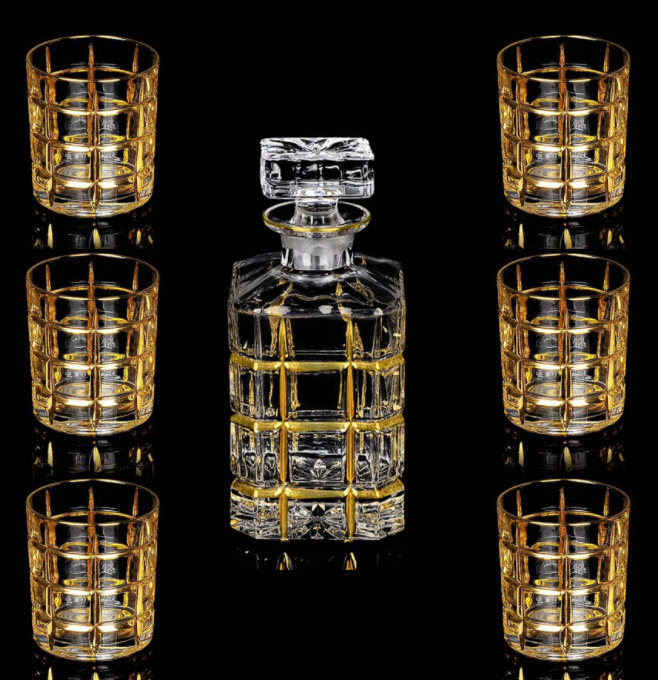 Bộ bình ly uống rượu tây pha lê uống whisky JX923204