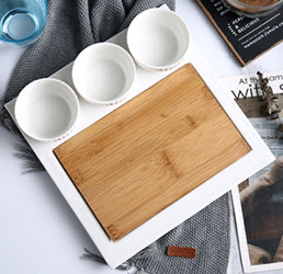 Dĩa sứ kèm khay gia vị nhà hàng Garley JD7249