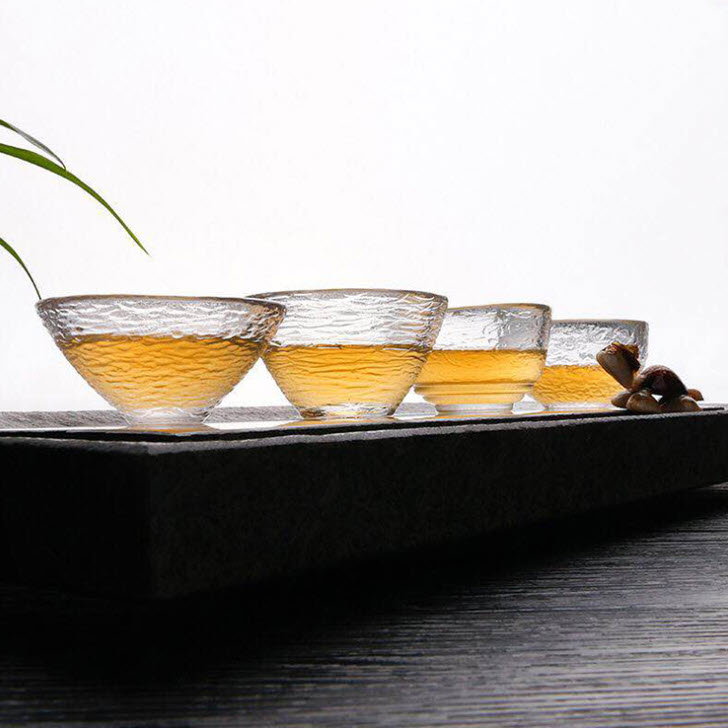 Ly uống trà thủy tinh handmade Dehua CJ180919