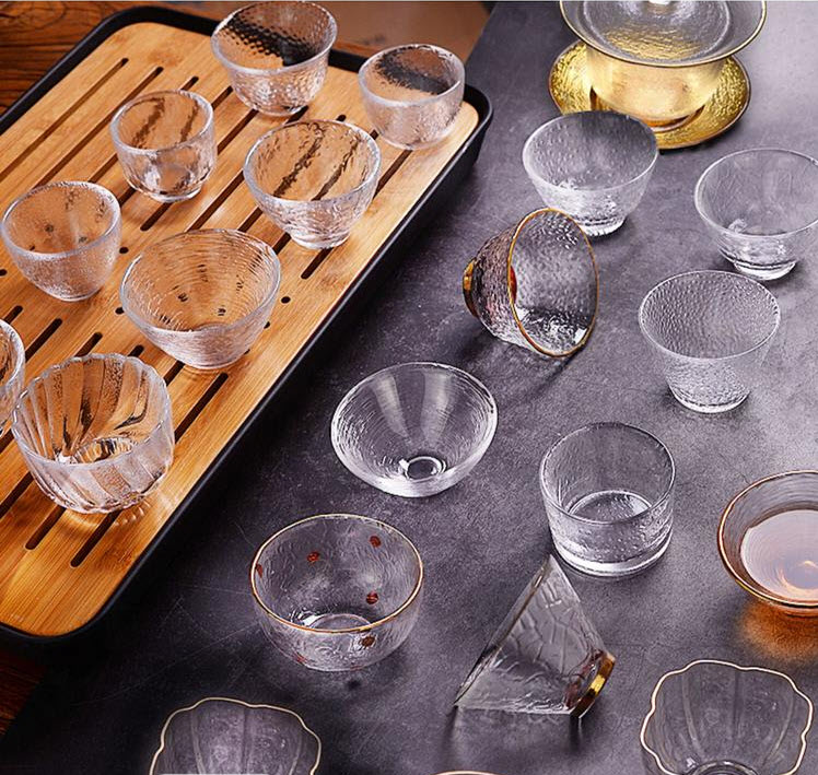 Ly uống trà thủy tinh handmade Dehua CJ180919