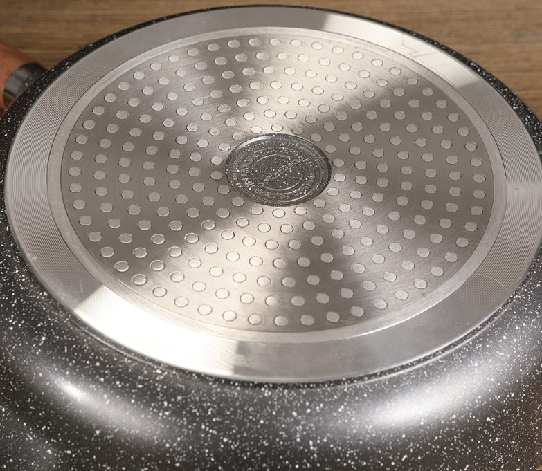 Chảo vân đá nắp kính 28cm CookerHene J2019006