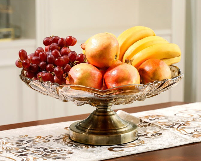 Kệ đựng trái cây bánh kẹo tiệc buffet 2 tầng thủy tinh HJ3533