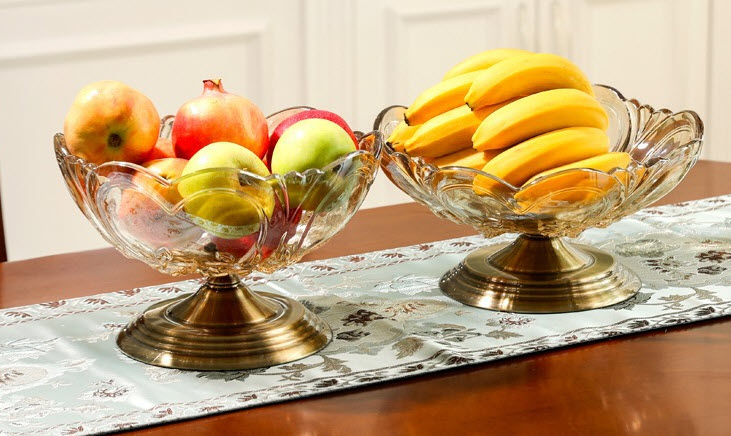Kệ đựng trái cây bánh kẹo tiệc buffet 2 tầng thủy tinh HJ3533