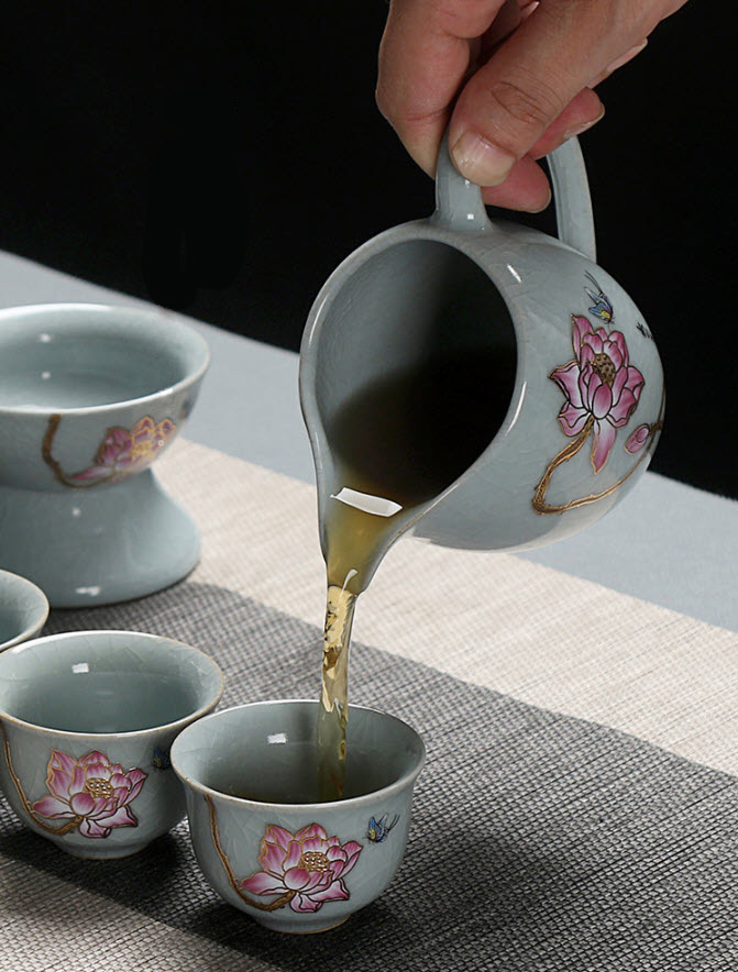 Bộ tách trà sứ ceramics Shengda RY088