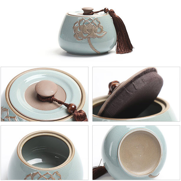 Bình đựng trà khô sứ ceramics Shengda GY1232