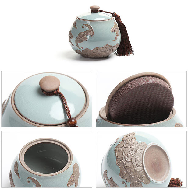 Bình đựng trà khô sứ ceramics Shengda GY1232
