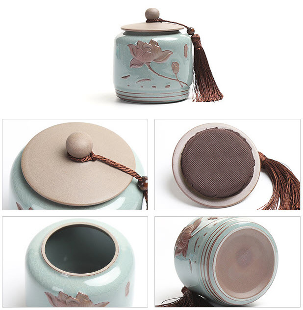 Bình đựng trà khô sứ ceramics Shengda GY1232