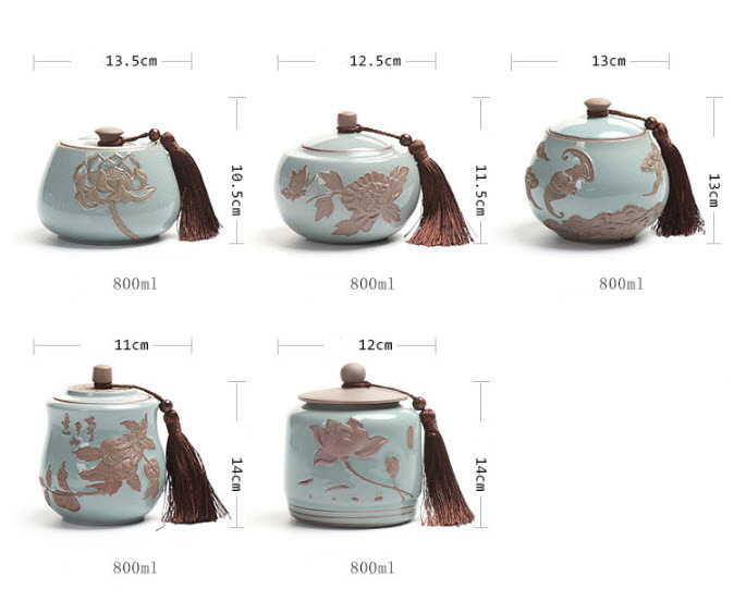 Bình đựng trà khô sứ ceramics Shengda GY1232