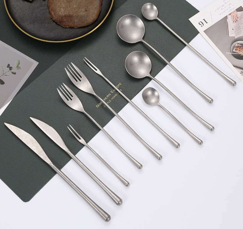 Bộ dao muỗng nĩa inox 304 retro Lyon Y886A