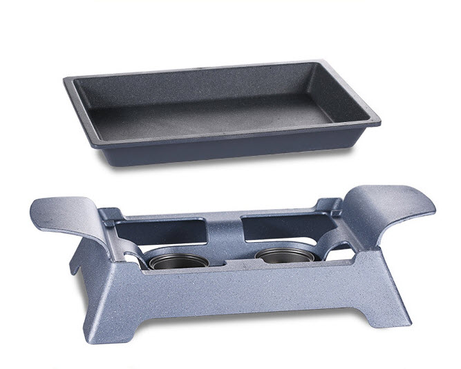 Khay hấp cá hâm nóng hải sản món ăn buffet kèm bộ bếp cồn XF016