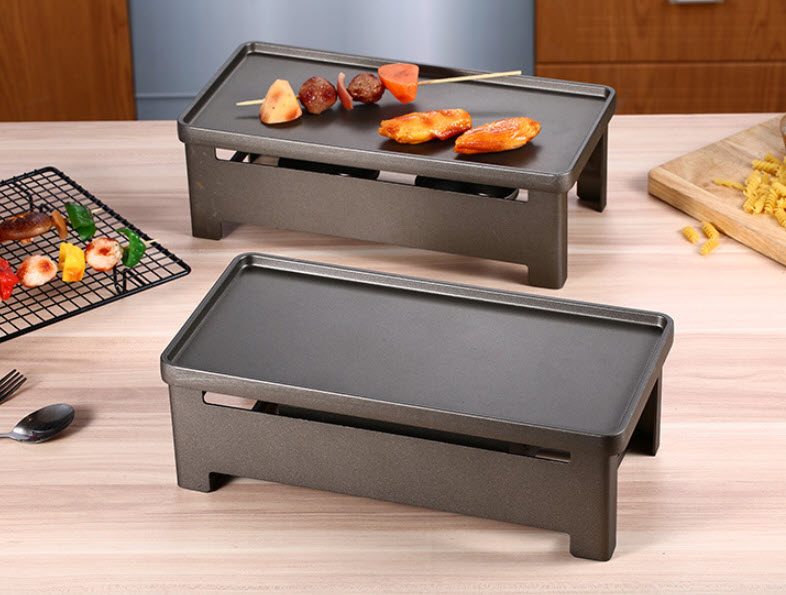 Bếp nướng cồn bộ vỉ nướng kèm bếp cồn hợp kim nhôm chống dính OEM SC003