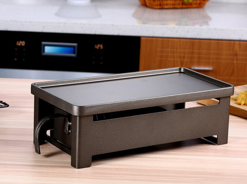 Bếp nướng cồn bộ vỉ nướng kèm bếp cồn hợp kim nhôm chống dính OEM SC003