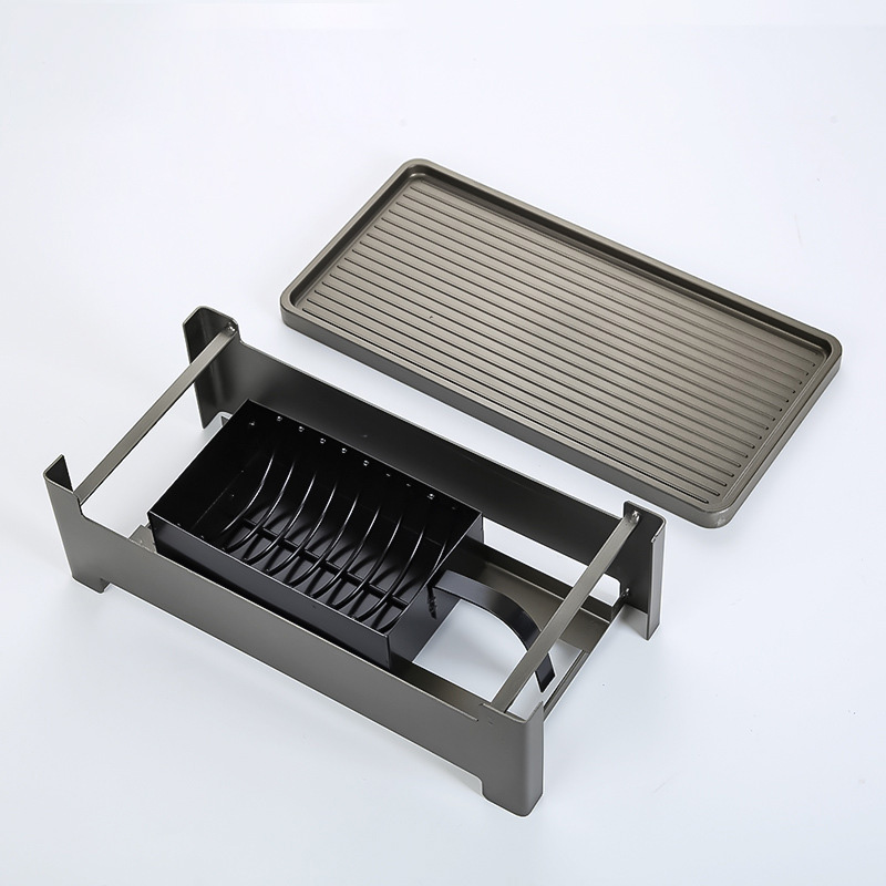 Bếp nướng cồn bộ vỉ nướng kèm bếp cồn hợp kim nhôm chống dính OEM SC003