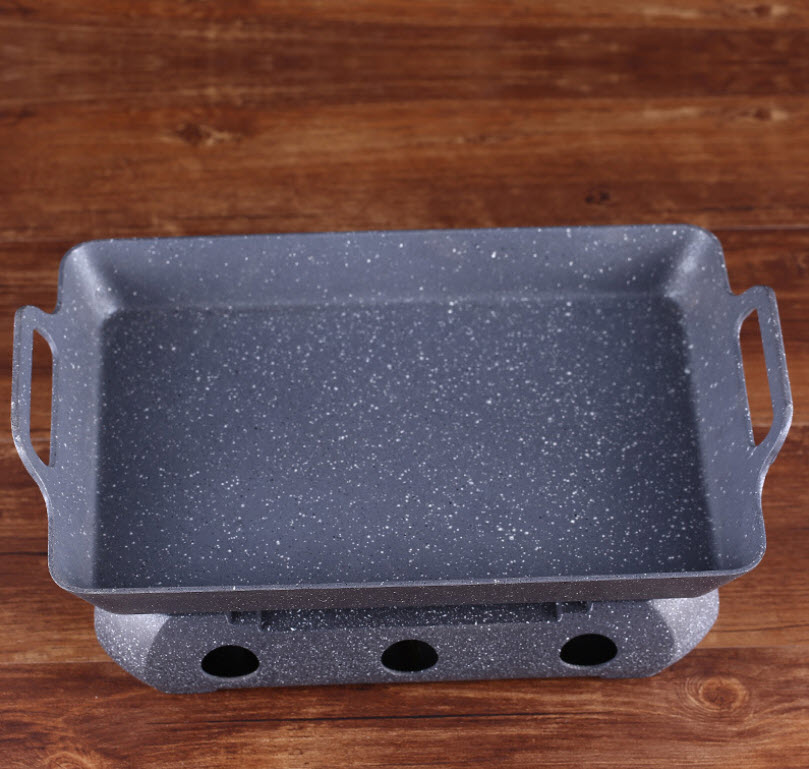 Khay hâm nóng hải sản hấp cá giữ nóng thức ăn buffet kèm bếp cồn XF018