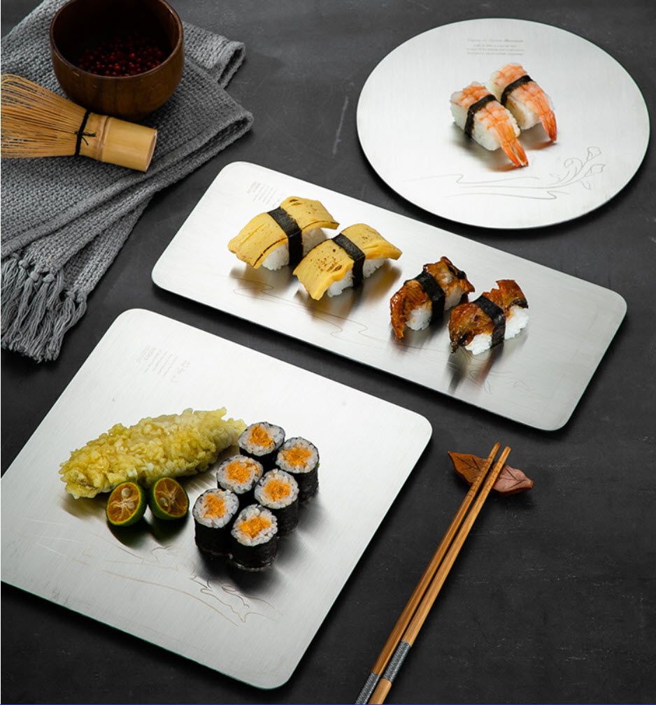 Thớt inox 304 trưng bày thức ăn shushi Zushen SSPY.